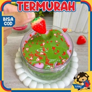 Strawberry Cloud Matcha Slime By Lionz.idn Cup 300 ML - Mainan Slime Cloud