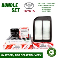 AIR, CABIN, & OIL FILTERS for TOYOTA WIGO (2017-UP) (88568-BZ060/17801-BZ140/90915-YZZE1) /