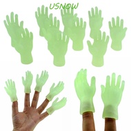 USNOW 2 pcs/set Luminous Hand Puppet, Safety Funny Hand Puppet Toy Set, Light Glowing Creative TPR Glowing Finger Puppet Gifts