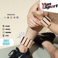 Yun Sport - 2 Pcs Weight-Filled Bracelet Ankle-Length/ Set Wrist Bracelet Weight 1kg Adjustable Hand