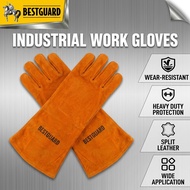 BESTGUARD Split Leather Welding Gloves EN407 Certified Heat Resistant Work Gloves