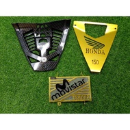 Y15 ENGINE COVER CARBON , RS150 ENGINE COVER ALLOY GOLD , Y15 COOLANT COVER MOVISTAR GOLD+BLACK