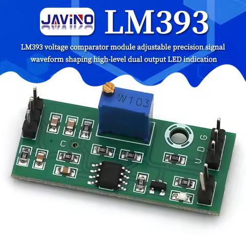 LM393 Voltage Comparator Module Signal Waveform Adjustable High Low Level/Load Drive Dual Channel 4.