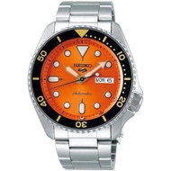 [Powermatic] Seiko 5 SRPD59K1 SRPD59 Orange Dial Analog Automatic Stainless Steel Men's Casual Watch