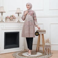 TUNIK - TUNIK BAJU ATASAN WANITA - BAJU BATIK - BAJU BATIK KERJA WANITA TERBARU 2022 - TUNIK JUMBO -
