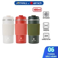 Ly giữ nhiệt inox 304 Elmich EL8345 480ml, Hàng chính hãng, lớp silicone chống trượt - JoyMall