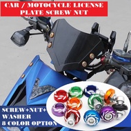 Car Screw Nut Washer Aluminum JDM M6 Fender Engine Bay Kit Bolt Screw Motorcycle Nut Kereta Moto