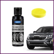 Tire Shine Coating Cream Hydrophobic Leather Care Stain Resistant Vehicles Tire Rim Shine Coating Cr