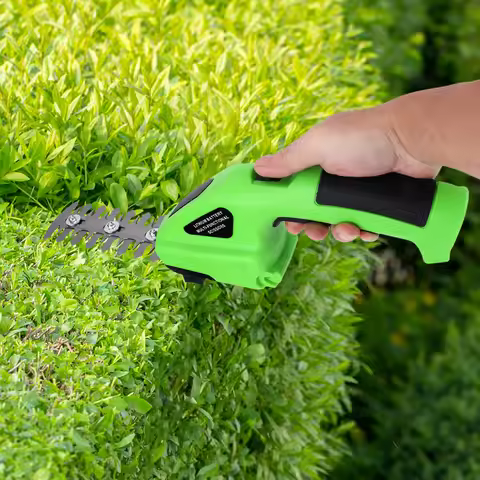 2 in 1 Cordless Electric Hedge Trimmer Rechargeable Handheld Hedge Trimmer Shrub Trimmer Weeding Pru
