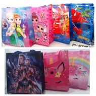 [Ready Stock] 12pcs Fabric Cartoon Bag Frozen LOL Surprise Car Avengers Sprider Man Party