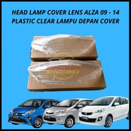 HEAD LAMP COVER LENS ALZA 09 - 14 - PLASTIC CLEAR LAMPU DEPAN COVER ALZA