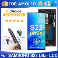 For AMOLED S23 Ultra For Samsung S918B S918U S918W S918N S9180 LCD Display Touch Screen Digitizer As