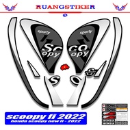 Honda Scoopy Fi 2022 Striping Motif 6 Prestige Stylish Sticker Decal Sticker Lis Original Donut Donu