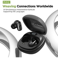 HTC Flagship In-Ear AI Translator Earbuds, 32 Weaving Process Design, Ultra-Low Latency, 55H Playtim