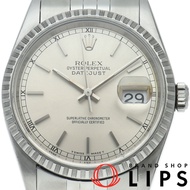 นาฬิกาผู้ชาย ROLEX Datejust 16220(S) SS สีเงิน ผ่านการขัดเงาแล้ว ปี 1993 สภาพสวยเยี่ยม 【สินค้ามือสอง