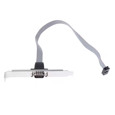 F3KE For Motherboard 9 Pin Female to RS232 DB9 9Pin Com Port Ribbon Serial Cable Connector Bracket w