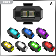 KHEI ไฟรถจักรยานยนต์1ชิ้นไฟ LED โดรน ไฟเตือนกระพริบมินิเครื่องบินป้องกันการชน