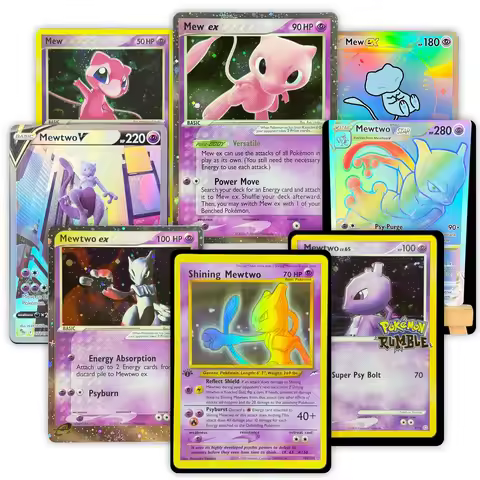 PKM Proxy Legend Maker(LM) Neo Destiny(N4) Mewtwo/Mew Holo & Non-Holo Rare Collection Cards, PTCG Gi