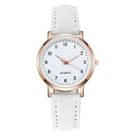 [Cutewomen2020] 2021 Fashion Casual Belt Luminous Round Watch Womens Simple Digital Retro Frosted Le