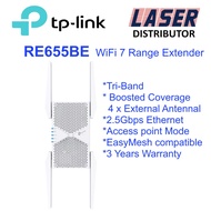 TP-Link RE655BE BE11000 Tri-Band Wi-Fi 7 Range Extender, Acess Point