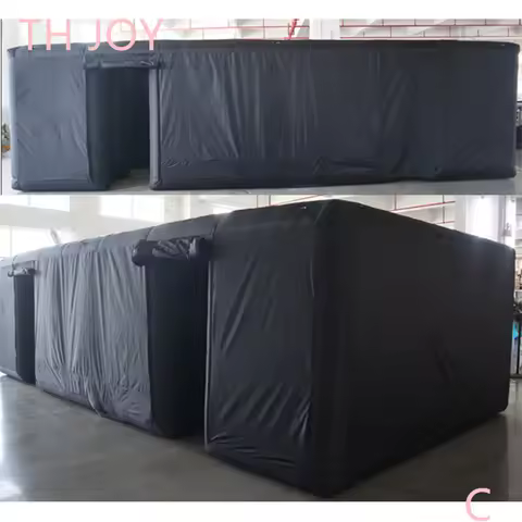 fast air shipping, Halloween black inflatable maze 7x4m new Challenge games inflatable huanted house