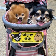 Pawsome Island 自選竉物插圖寵物推車車牌