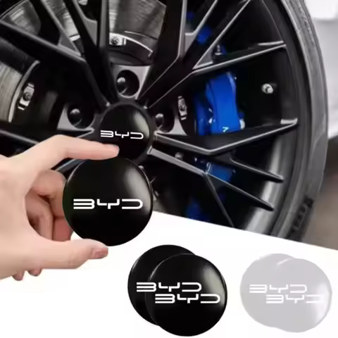 4PCS Car Wheel Center Hub Caps Cover Sticker Decals For BYD Atto Yuan Plus Song Plus Seal Seagull Do
