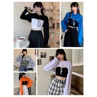 QR - ZEC Long Bolero Super Crop Hoodie / Izanit Hoodie Crop Top