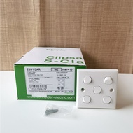 Schneider Electric Classic 5 Gang Switch (E35_1_2AR_WE_G3)