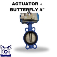 PNEUMATIC ACTUATOR BUTTERFLY VALVE 4" INCH SOLENOID VALVE - DREAMS WOOD