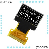 YNATURAL OLED Screen Display, 0.49 inch SSD1315 Drive IC OLED Screen Board, inteligente I2C Interfac