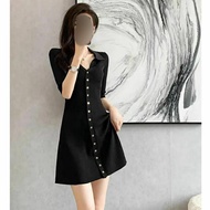 KEMEJA TM D8210 Mini Dress Elsa Knitted Button Import Shirt