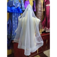 Veil Horsehair Veil Bridal Veil custom Veil nikah Veil tunang Veil sanding Veil Horsehair kepuk flow