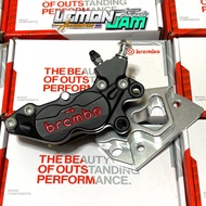 BREMBO 4POT CALIPER WITH BRACKET NMAX  MIO  WAVE  SNIPER  AEROX  RAIDER 150
