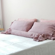 70 種顏色加厚荷葉邊麻枕套 |帶荷葉邊的定制枕套