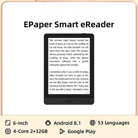 Bigme Read 6'' e-paper e-book reader electronic book portable ebook ereader Android open system supp