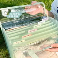 Storage Storage Bag Portable Snap Button Organ Bag Information Bag Thickened Transparent Large Capac