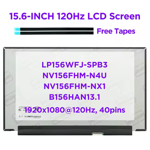 15.6-Inch 120Hz Laptop LCD Screen LP156WFJ-SPB3 SPB1 B156HAN13.1 NV156FHM-NX1 NV156FHM-N4U Display P