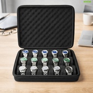 MINTIAN Watch Storage Box, Hard Shell 8/ 15 Slot Watch Display Box, Case Box Shockproof Black Zipper