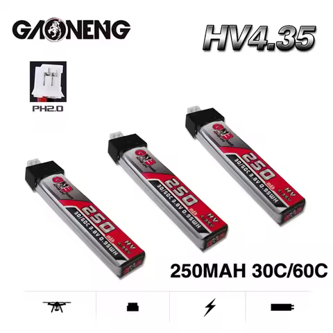 1-10PCS GNB 1S 3.8V 250mAh 30C/60C 4.35V HV Lipo battery for QX65 Blade Nano QX CPX MSR Inductrix FP