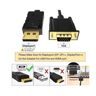 HEATZ Display Port Cable DP To VGA/ PREMIUM Quality Heatz ZT72 1.8 Meters