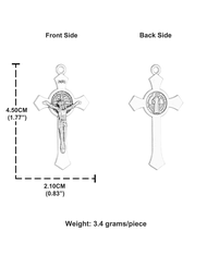 10Pcs/15Pcs/25Pcs Crucifix Jesus Cross Pendants Christian Exorcism St.Benedict Medal  Cross for Jewe