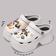 FENTINA Sandal Wanita Kekinian Wedges Sandal Kodok Wanita Selop Sendal Perempuan Baim Sandal Wedgas