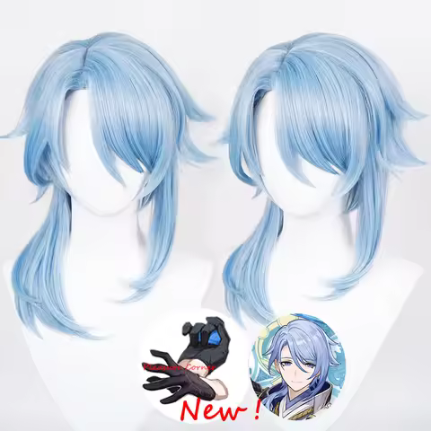 Simulation Scalp Genshin Impact Kamisato Ayato Cosplay Wig Anime Cosplay Wig Heat Resistant Syntheti