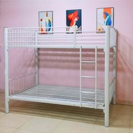 ONE - 鐵藝傢具 高架床 樓梯床 【1500mmx2000mm】白色 （淨床不包括床墊）【加固款】