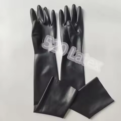 Free shipping !!! Hot Wrist seamless latex unisex gloves mould made long latex gloves fetish latex g