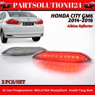 HONDA CITY GM6 REAR BUMPER REFLECTOR (1SET KIRI/KANAN) ALBINO WHITE