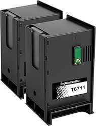 Yowell 2 x T6711 Ink Maintenance Box Compatible with Epson T6711 for Epson ET-16500 Workforce WF-352