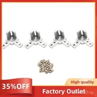 4-Pack 3030 Series 3-Way End Corner Bracket Connector,With Screws For Standard 8Mm T Slot Aluminum E
