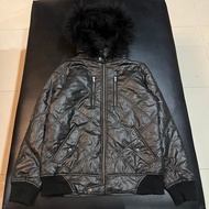 mossimo fur puffer jacket hooded y2k if6was9 vkei opiumstyle